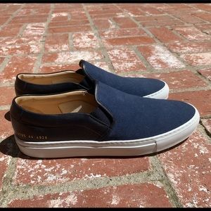 Common Projects navy low-top slip-on sneakers